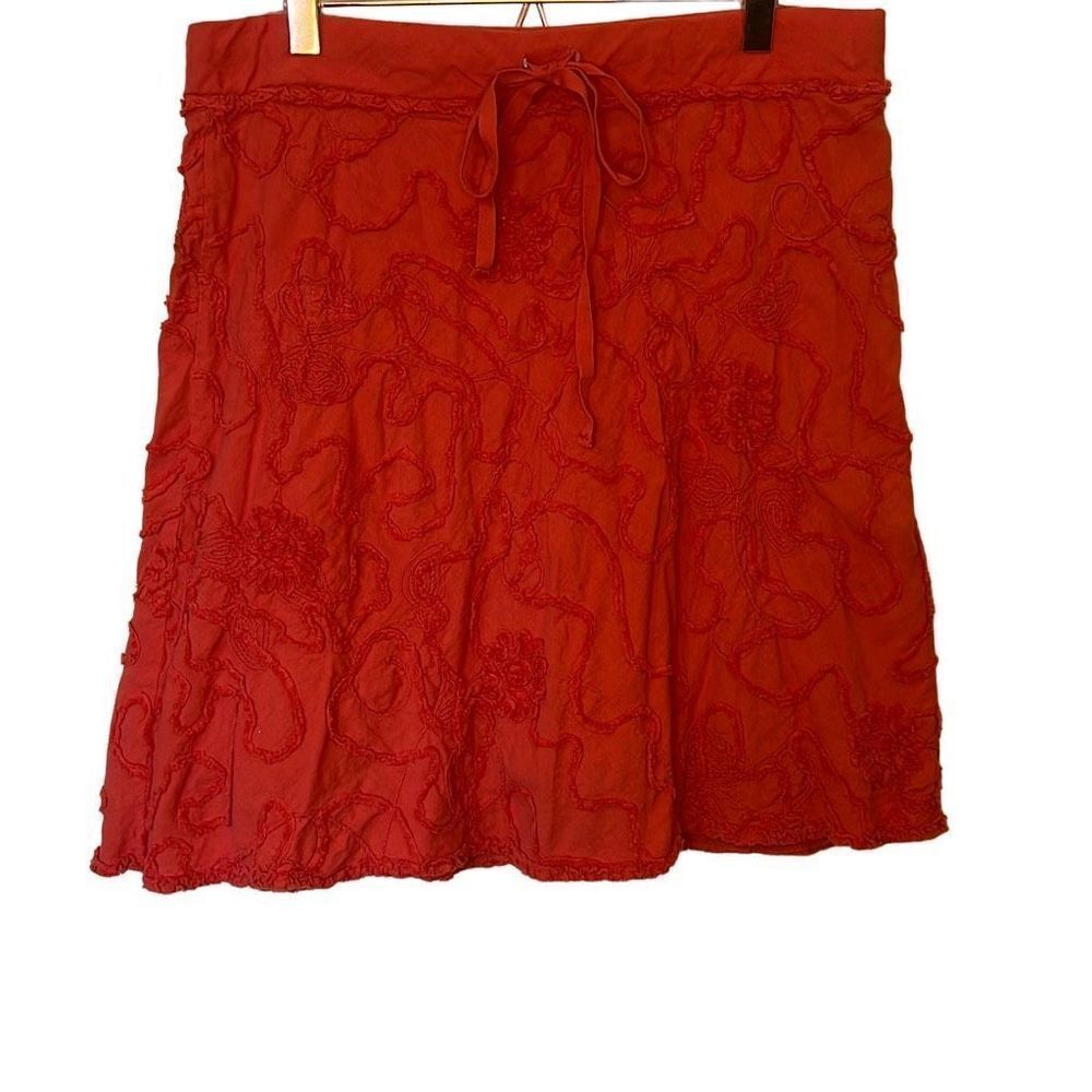 ‎Max Studio 100% Cotton Embroidered Mini Skirt - Picture 2 of 8